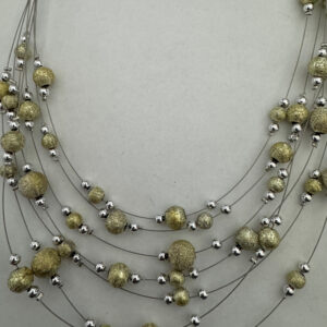 Ketting met laagjes goud geel zwevend