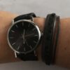 Horlogeset met bijpassende armband grijs-zwart