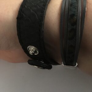 Horlogeset met bijpassende armband grijs-zwart