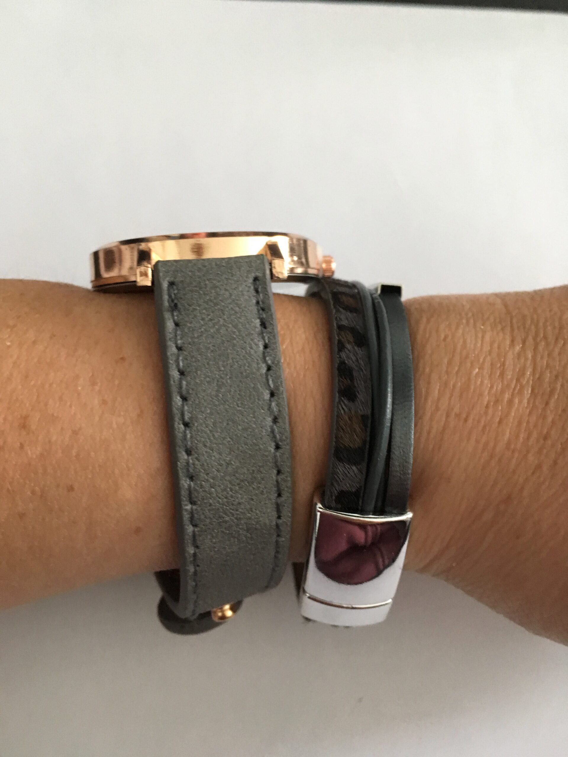 Horlogeset met bijpassende armband grijs