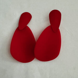Mooie rode hangende siliconen oorbellen