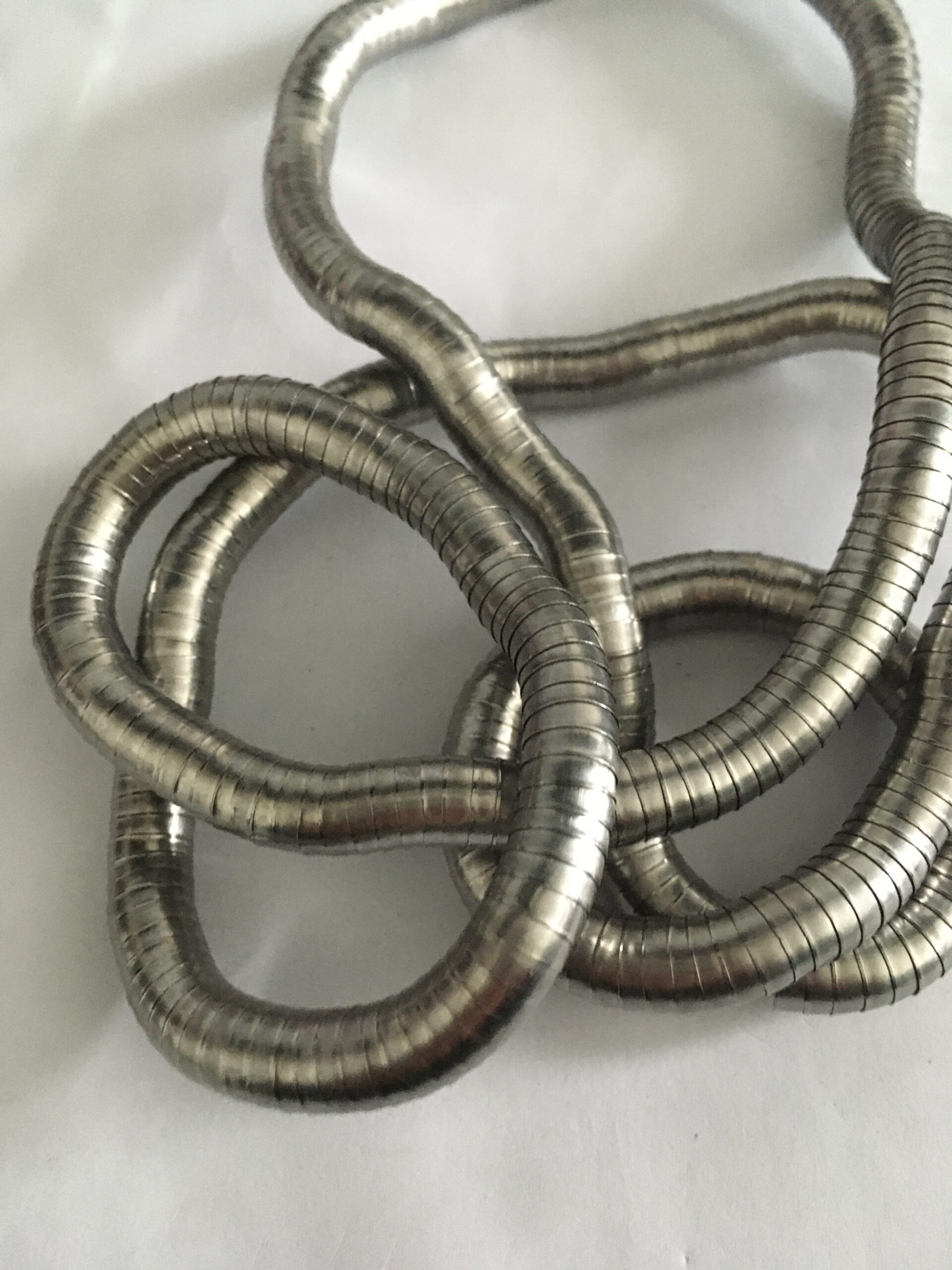Buigketting/slangketting zilverkleurig
