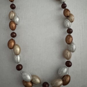 Ketting 3D Miracle Beads bruintinten