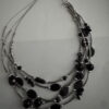 Ketting laagjes zwart met buisjes
