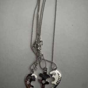 Vriendschapsketting drie hartjes Best Friends Forever