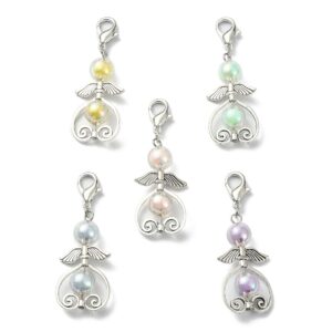 5 handgemaakte egeltjes parelmoer