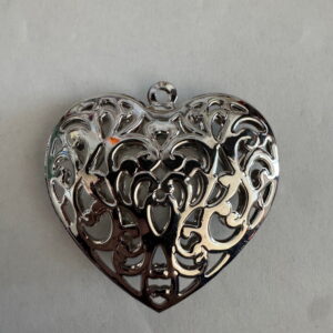 XL Bedel zilverkleurig hart