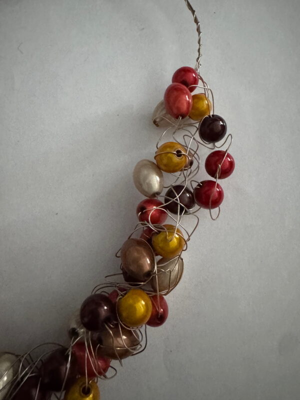 Kreukelketting verzilverd bonte kleuren