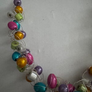 Kreukelketting verzilverd bonte kleuren