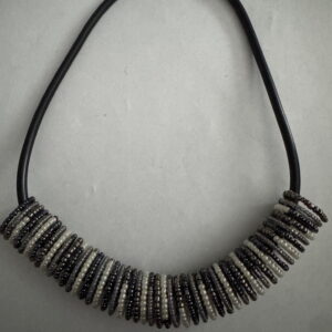 Spiraalketting blauw/antraciet/wit