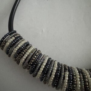 Spiraalketting blauw/antraciet/wit