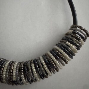 Spiraalketting blauw/antraciet/wit