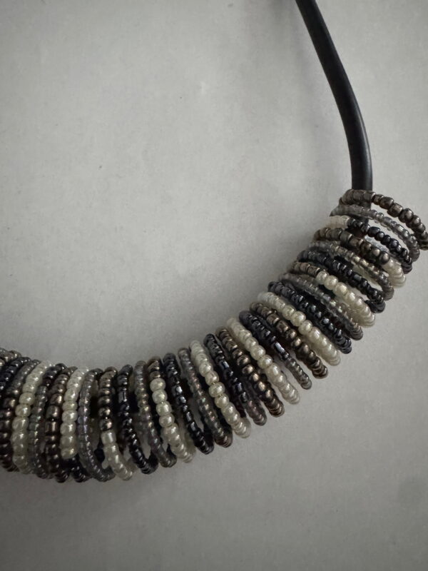 Spiraalketting blauw/antraciet/wit