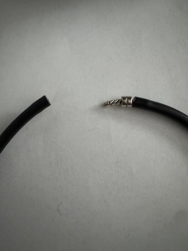 Spiraalketting blauw/antraciet/wit
