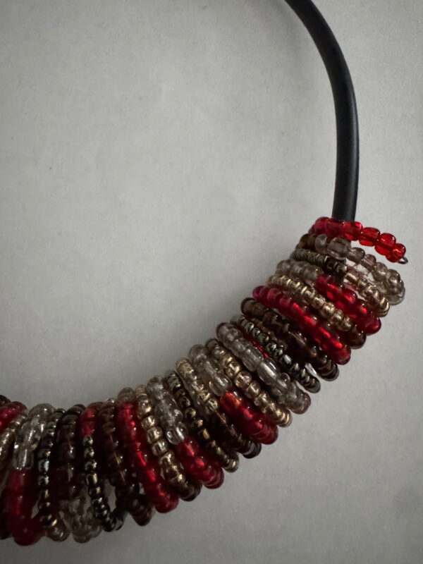 Spiraalketting rood/goudkleurig/bruin