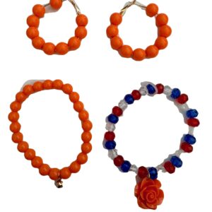 Koningsdagset met oorbellen en armbandenset