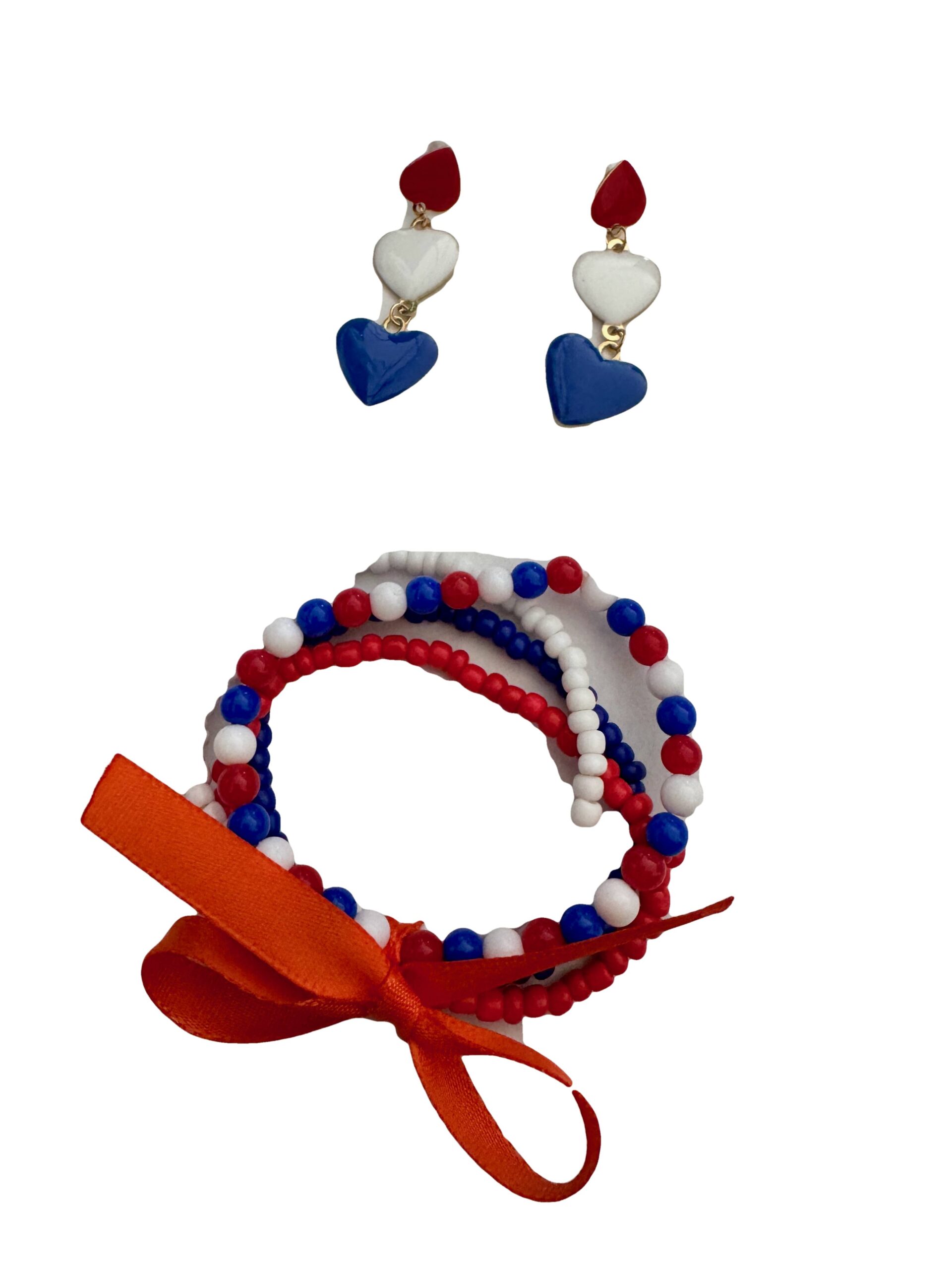 Koningsdagset met oorbellen en armbandenset