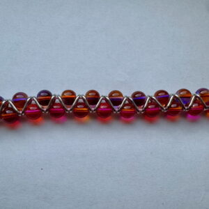 Zigzagarmband rood 3D