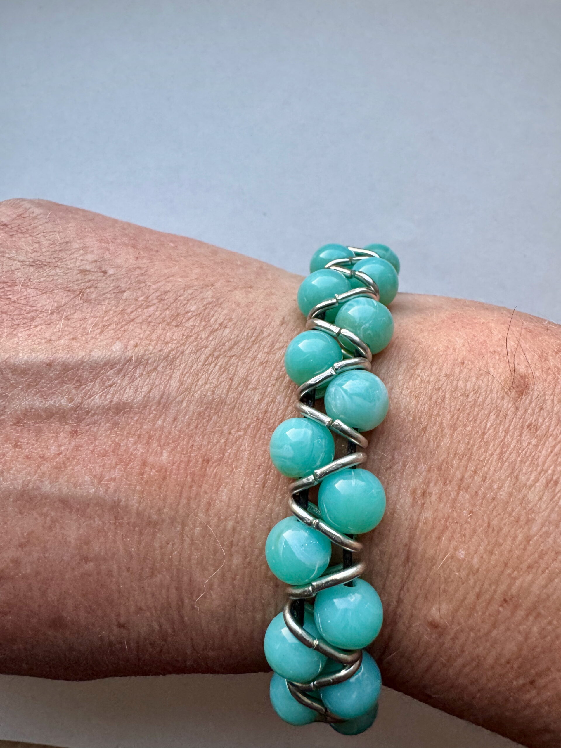 Zigzagarmband turquoise