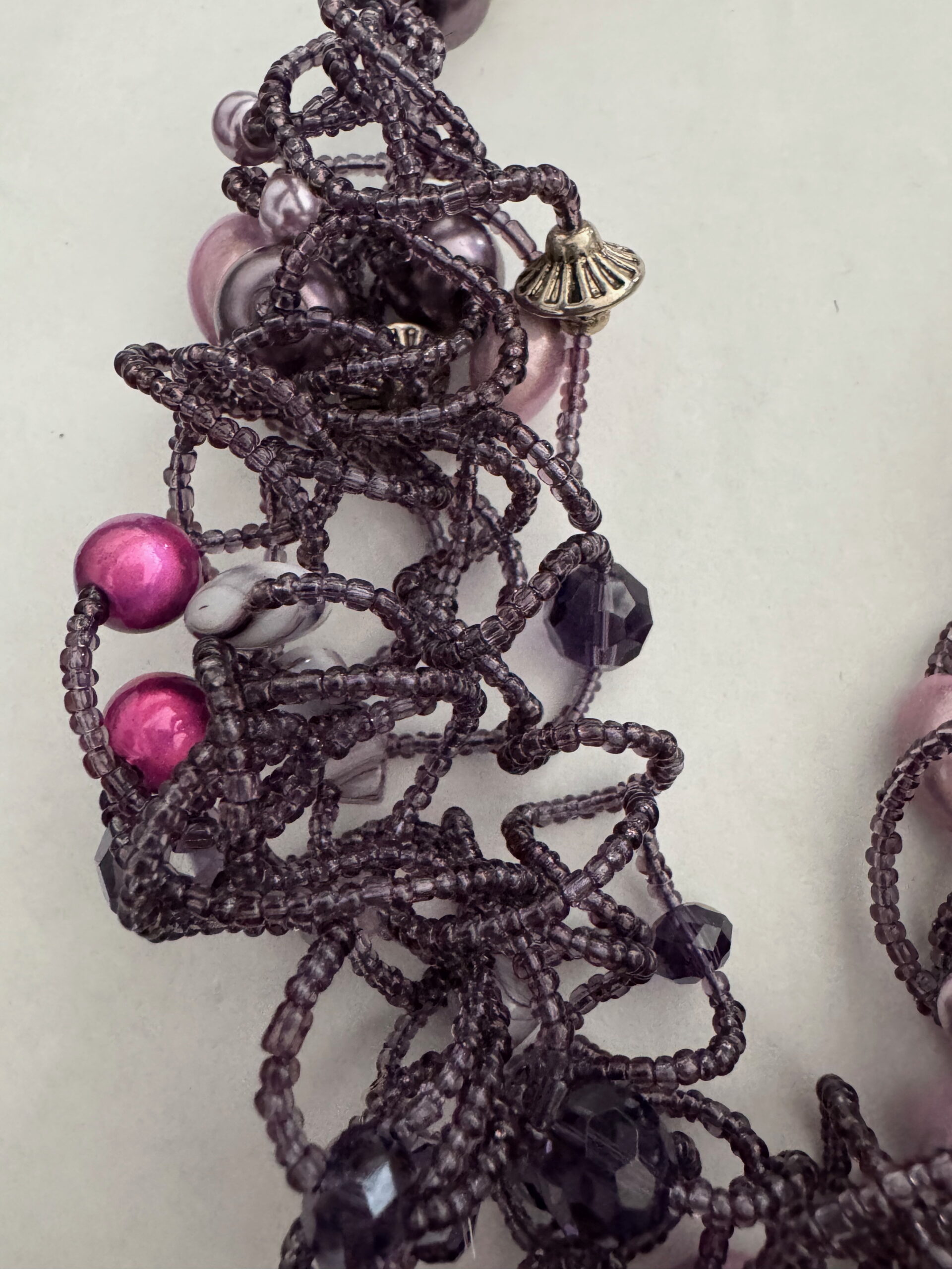 Kreukelketting paars