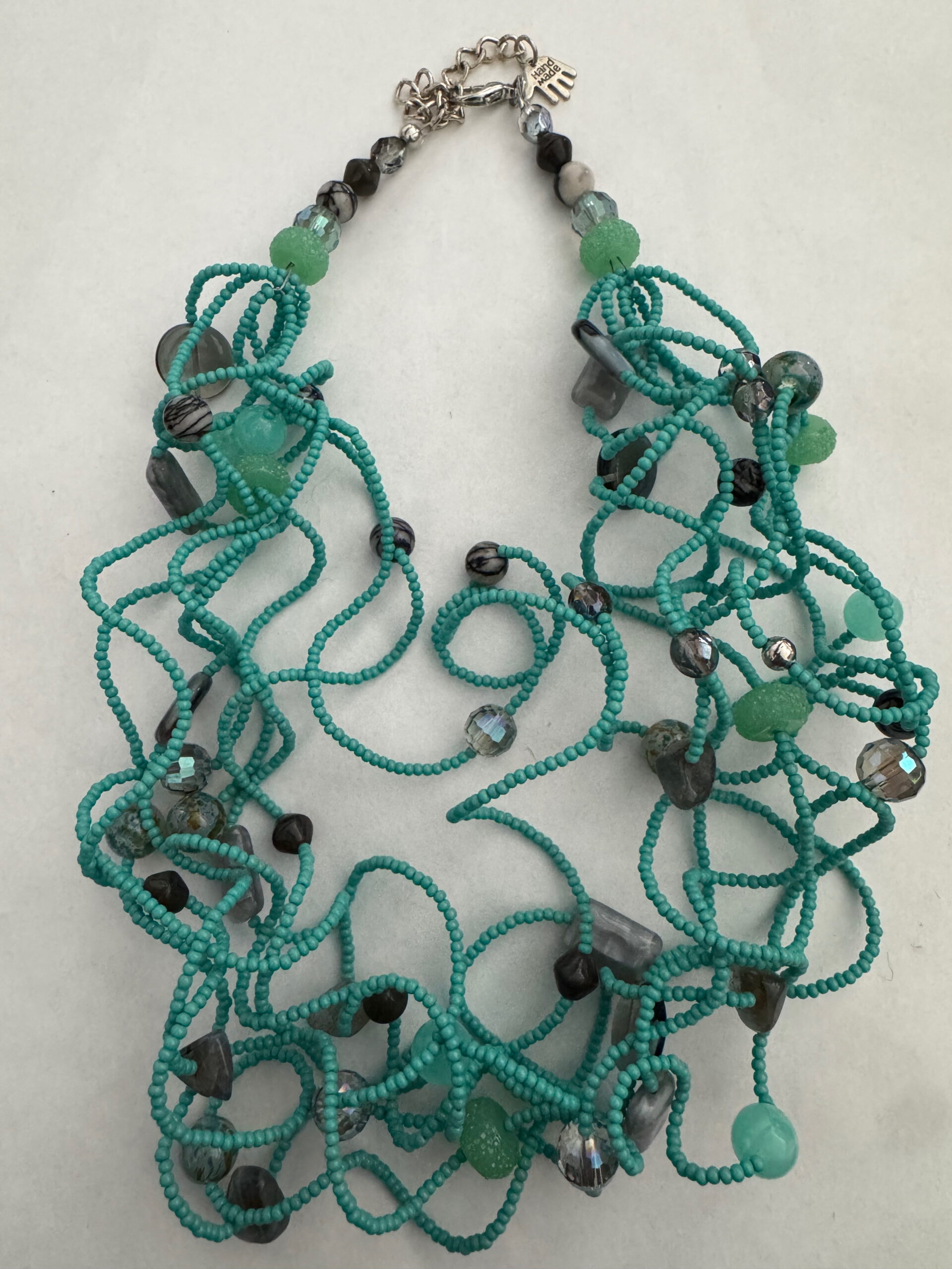 Kreukelketting turquoise