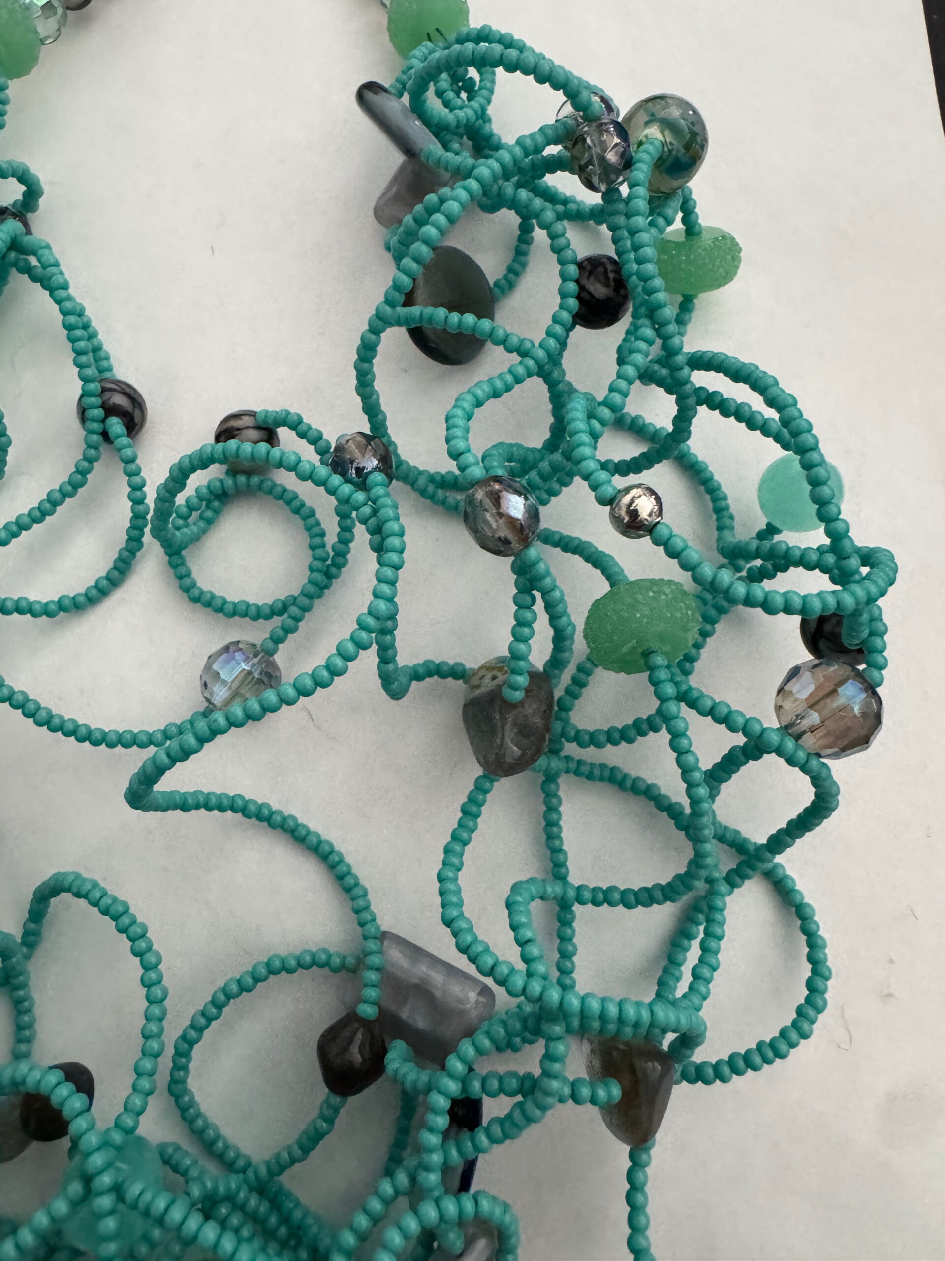 Kreukelketting turquoise