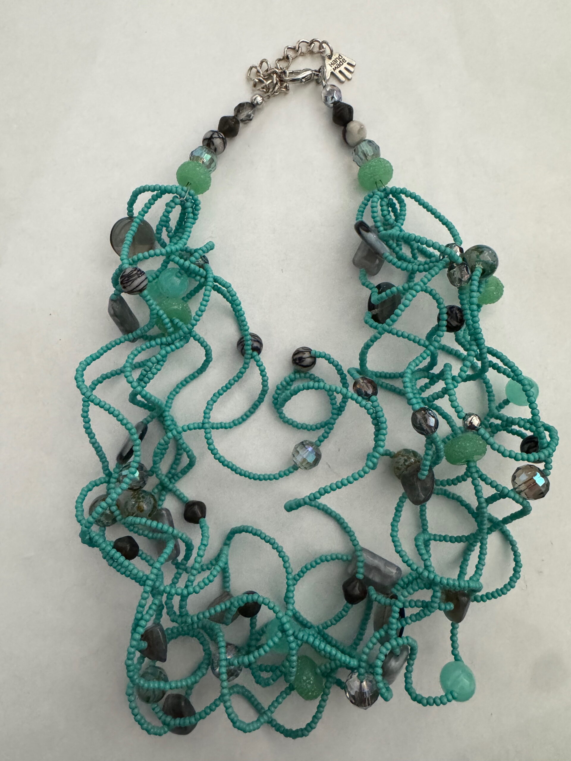 Kreukelketting turquoise
