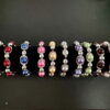 Armband met zilverkleurige verdeler en parel (set van 3)