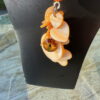 Ketting met glas, schelp, Swarovski en glaspareltjes