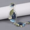 Ketting metaal fantasie rhodium plating met bijpassende oorbellen