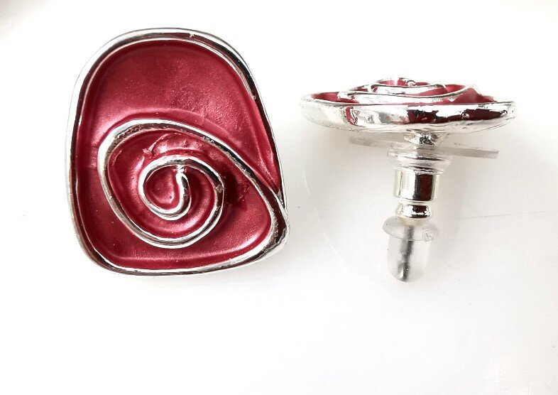 Ketting metaal fantasie rhodium plating met bijpassende oorbellen