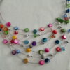 Ketting laagjes mix kleur met bijpassende oorbellen