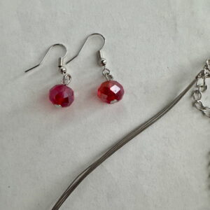 Ketting laagjes mix kleur met bijpassende oorbellen