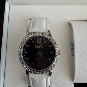 Sieradenset in doos: Horloge met grijze armband