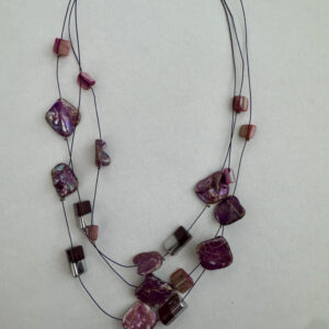 Ketting schelp fuchsia