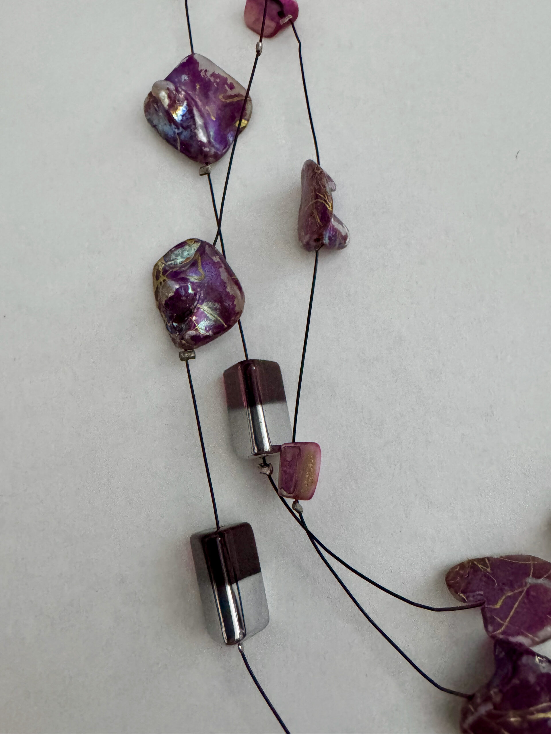 Ketting schelp fuchsia
