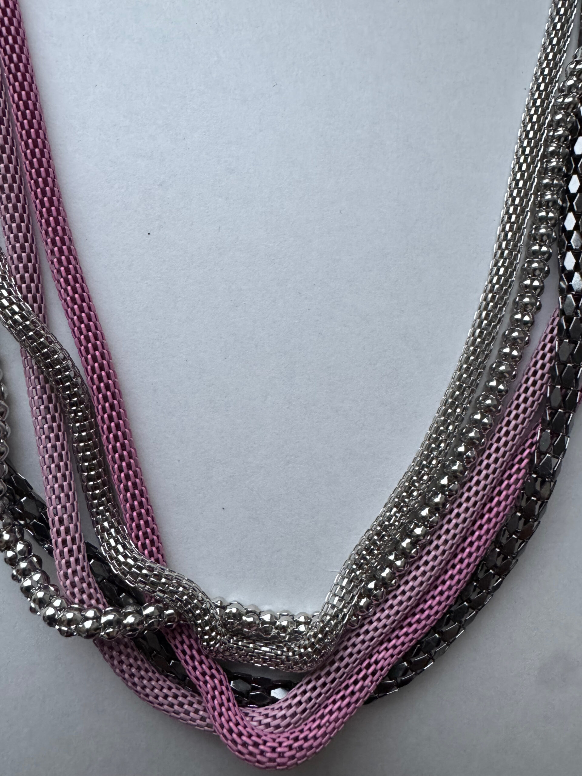 Ketting laagjes roze-grijs