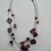 Ketting schelp fuchsia