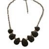Goudkleurige ketting met druppels met strass