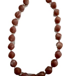 Mooie oudroze nugget ketting