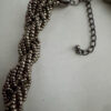 Mooie antraciete gevlochten ketting