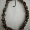 Mooie antraciete gevlochten ketting