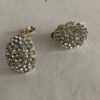 Clipoorbel zilverkleurig met strass