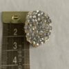 Clipoorbel zilverkleurig met strass