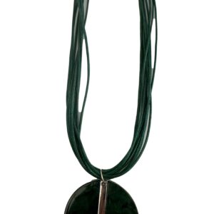 Groene ketting meerdere draden met groene hanger