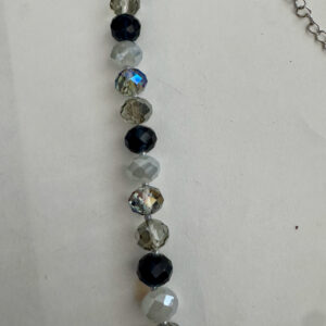 Kralenketting zwart-wit-transparant