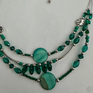 Ketting met laagjes donkergroen