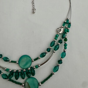 Ketting met laagjes donkergroen