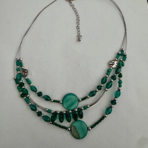 Ketting met laagjes donkergroen