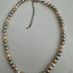 Parelketting mooie pastelkleurtjes 8 mm